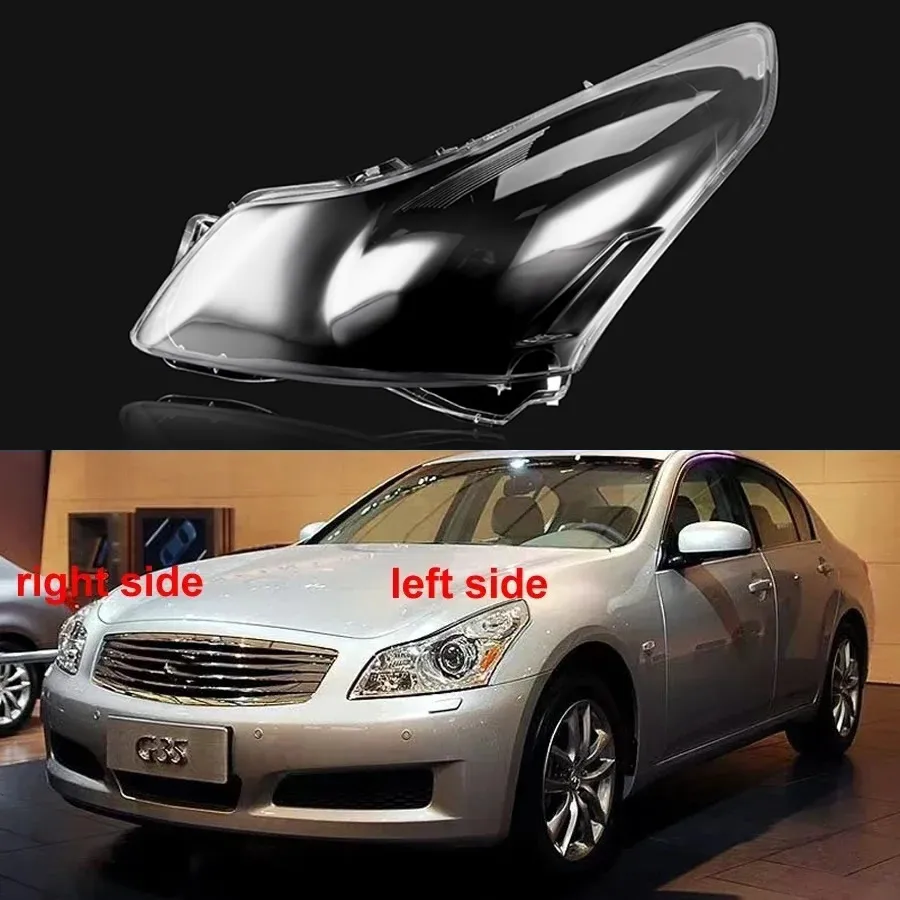 

For Infiniti G series G35 G37 2007 2008 2009 Headlamp Cover Transparent Lamp Shade Case Headlight Shell Lens Plexiglass