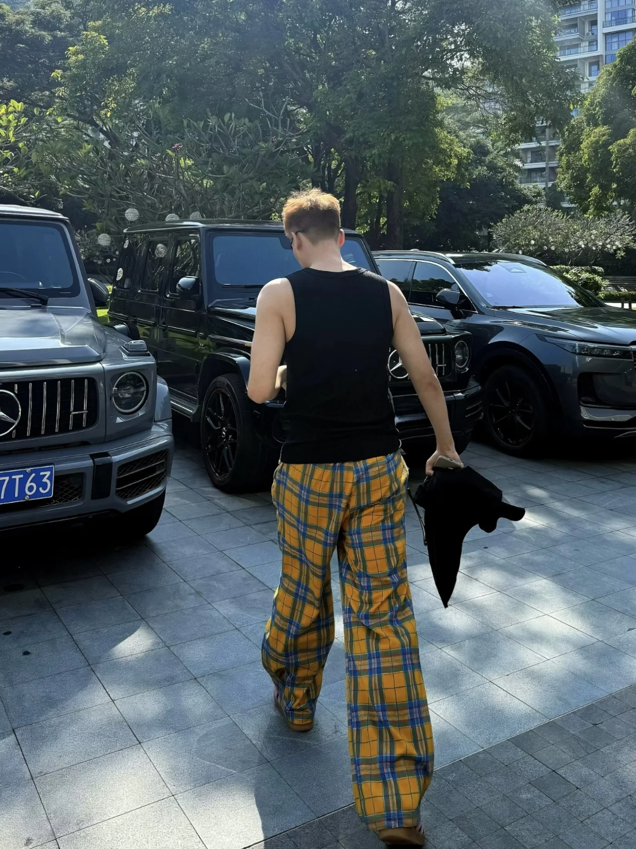 

American Retro Vintage Plaid Wide Leg Casual Pants All Seasons Loose Fit Straight Cut Elastic Waist Youth Faion Summer Thin