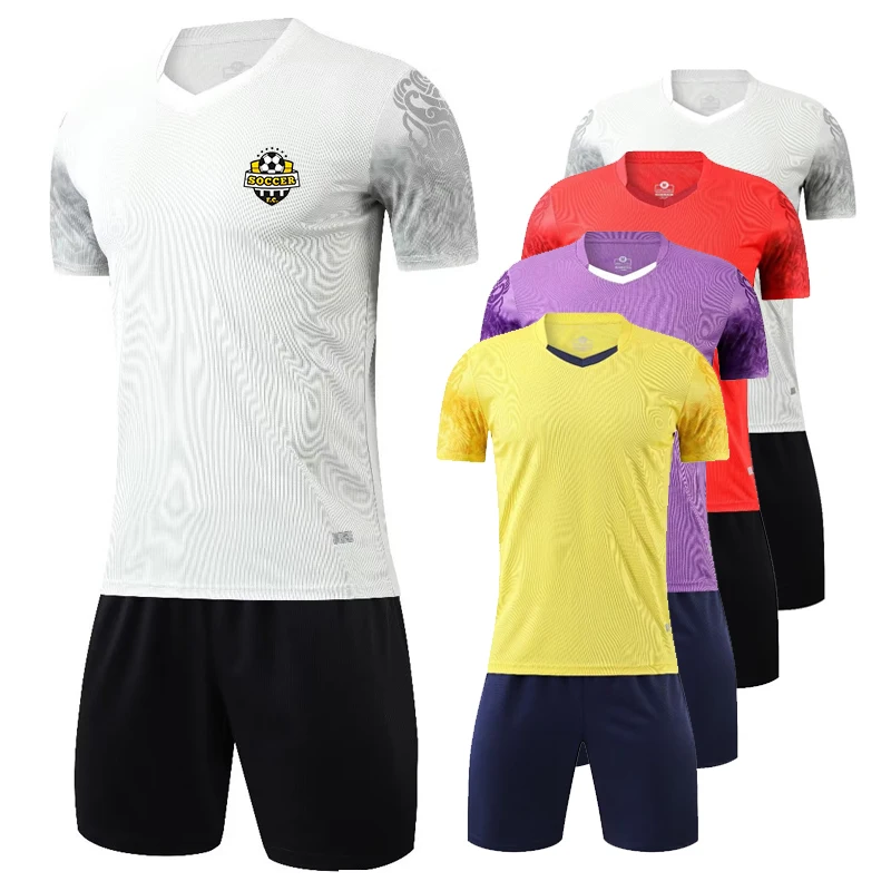 Conjuntos de camisetas de fútbol para hombres y niños, Camiseta deportiva de fútbol personalizada, Jersey de entrenamiento de poliéster de alta calidad, ropa transpirable de secado rápido