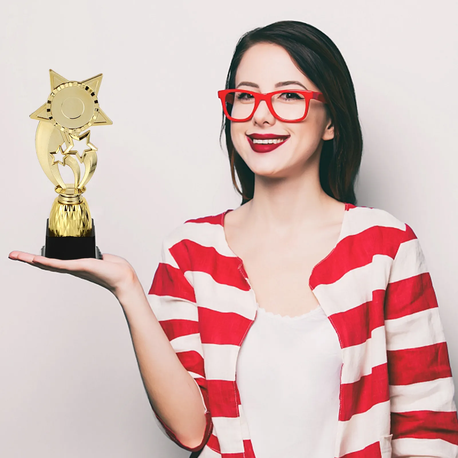 Plastic Desktop Children's Trophy Decorative Star Delicate Competition Awards Reward Accessory Small Kids Trophy