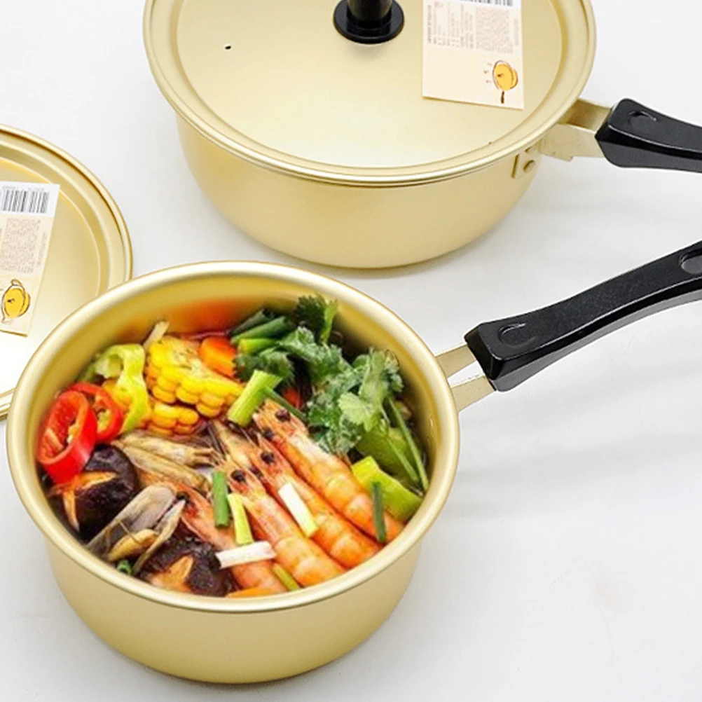 

Multifunctional Ramen Noodle Pot Aluminum Soup Pot With Lid Fast Heating For Kitchen Cooking Stew Pasta Milk Coffee