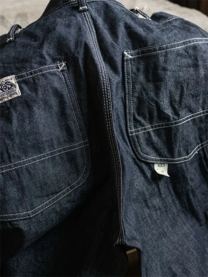 غير المخزون 1950s الدينيم الرسام السراويل الأمريكية خمر ملابس العمل جان السراويل فضفاضة مستقيمة تناسب