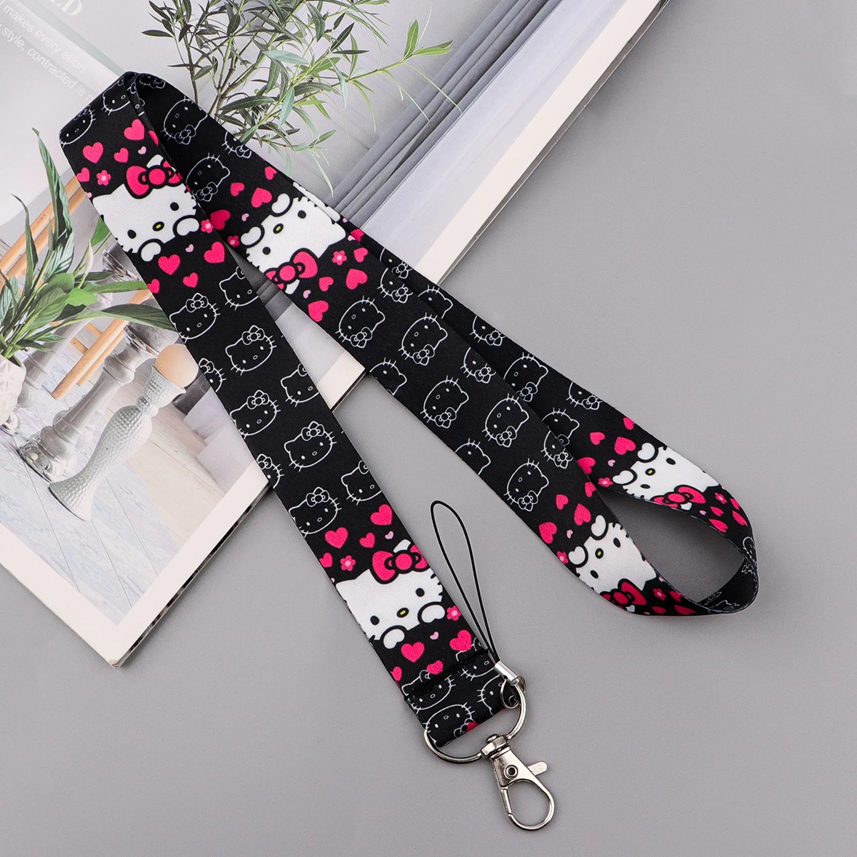 الكرتون هريرة الحبل لمفتاح الرقبة حزام الحبل بطاقة لطيف الحيوانات معرف شارة حامل مفتاح سلسلة مفتاح حامل كيرينغ هدية لمحبي