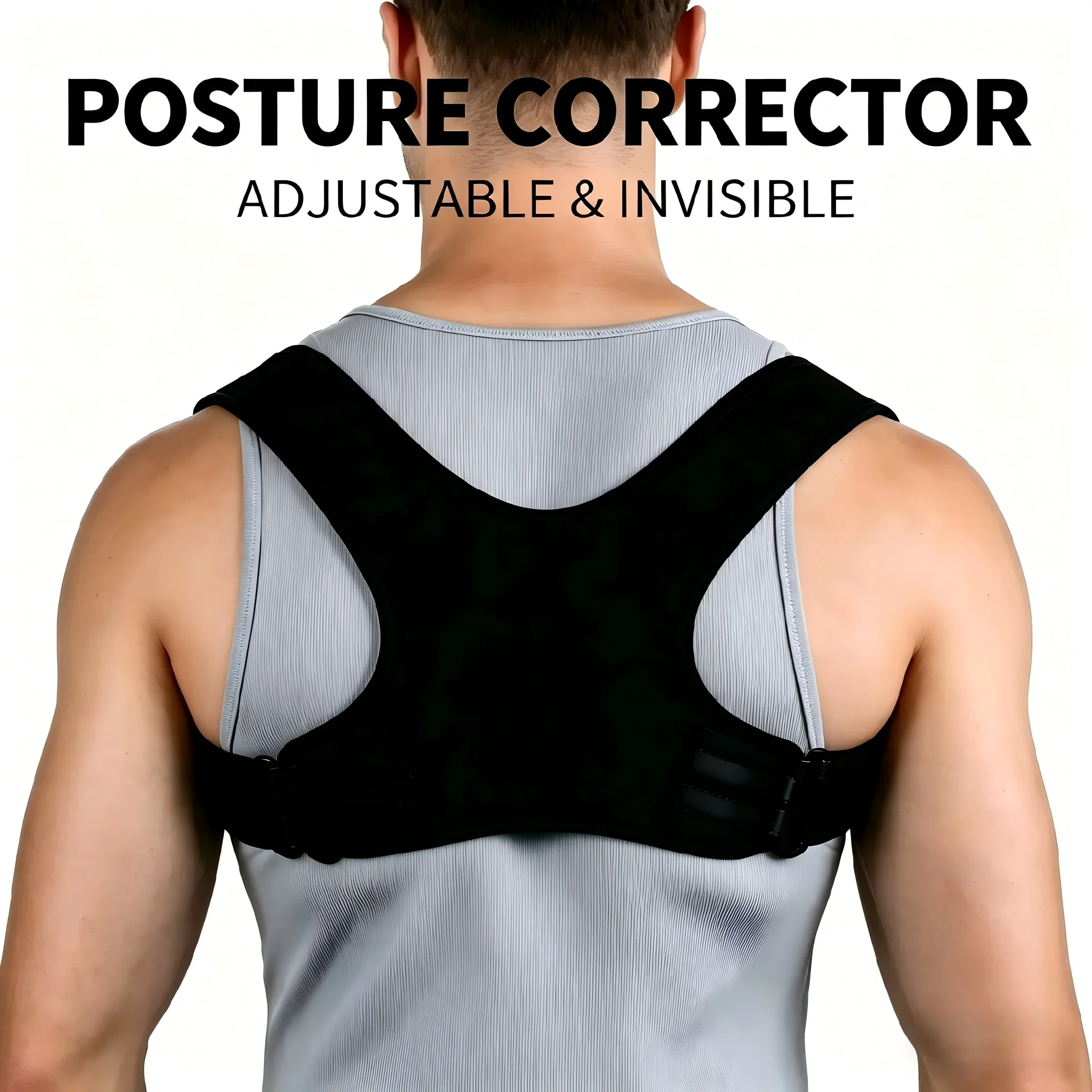 

Регулируемый корректор осанки, невидимый поддерживающий бандаж для спины для мужчин и женщин, снимает боль в шее, плечах и спине, улучшает осанку.