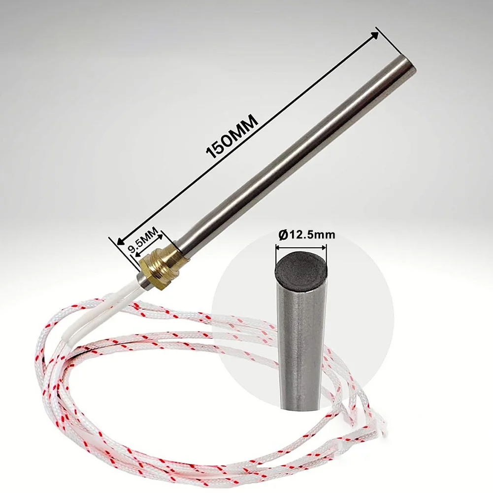220V Stove Ignition for element Stainless Steel 12.5mm Diameter 3/8 inch Threaded Rod for Furnace Combustion 220V