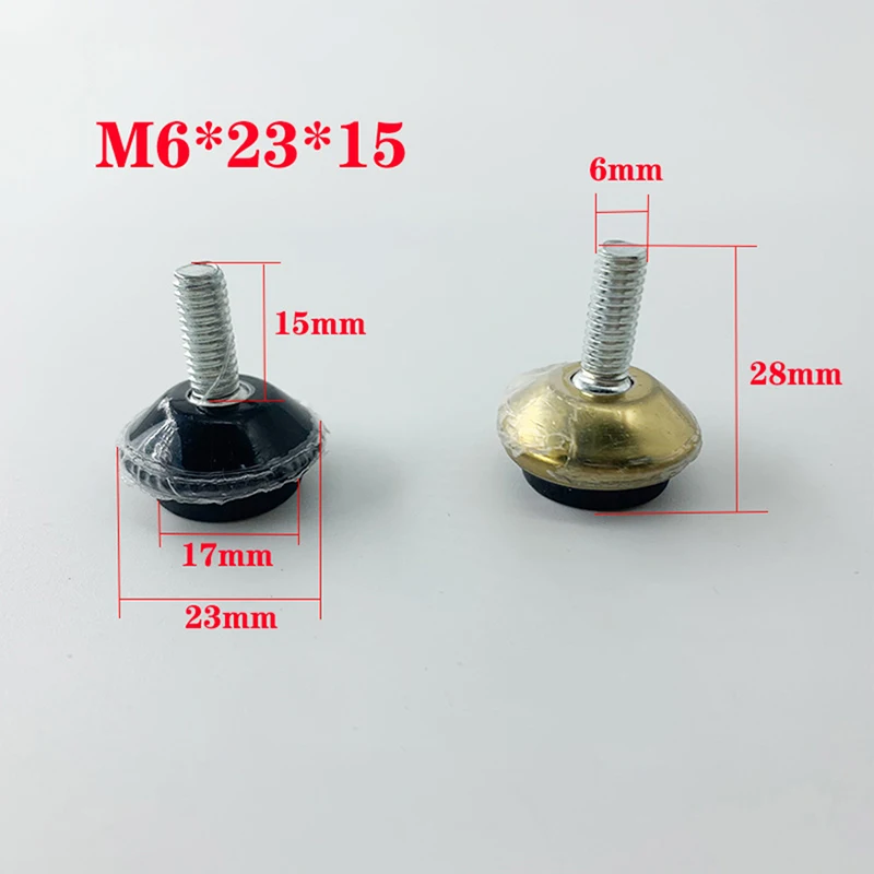 4 Teile/los Möbel Richtmaschinen, Verstellbare Möbel Beine, Tisch Richtmaschinen und Stühle Richtmaschinen, M6 Gewinde, 15mm Gewinde Länge