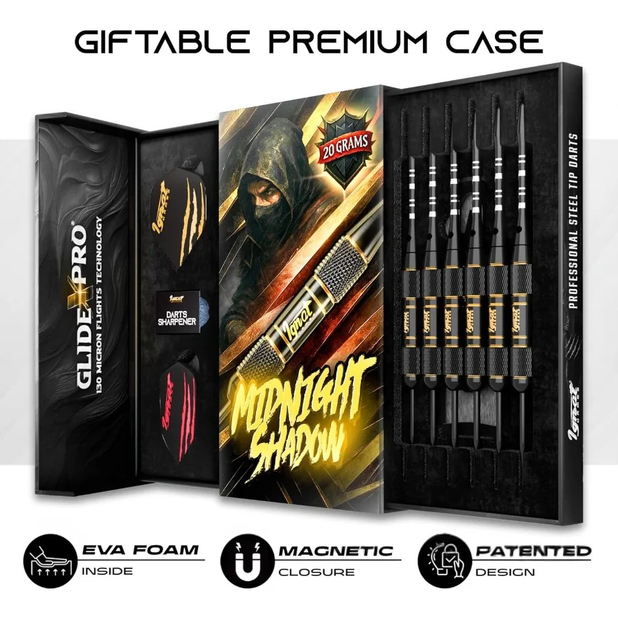 Dardos con punta de acero de primera calidad para juegos competitivos y entretenimiento en el hogar, paquete de 3, 6, 12 barriles de latón con ejes de aluminio, deslizamiento de 16 piezas