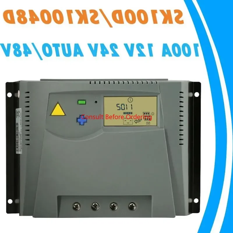 100A Solar Charge Controller 12V 24V Auto Or 48V LCD Regulator Simple Button Operation For Bulk Absorption Float