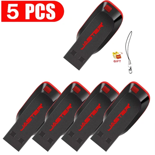 Imagen 1 del producto 5 uds varios estilos venta al por mayor USB Flash Drive 2,0 64GB negro llavero gratis Pen Drive 8GB memoria de almacenamiento Mini BusinessGift