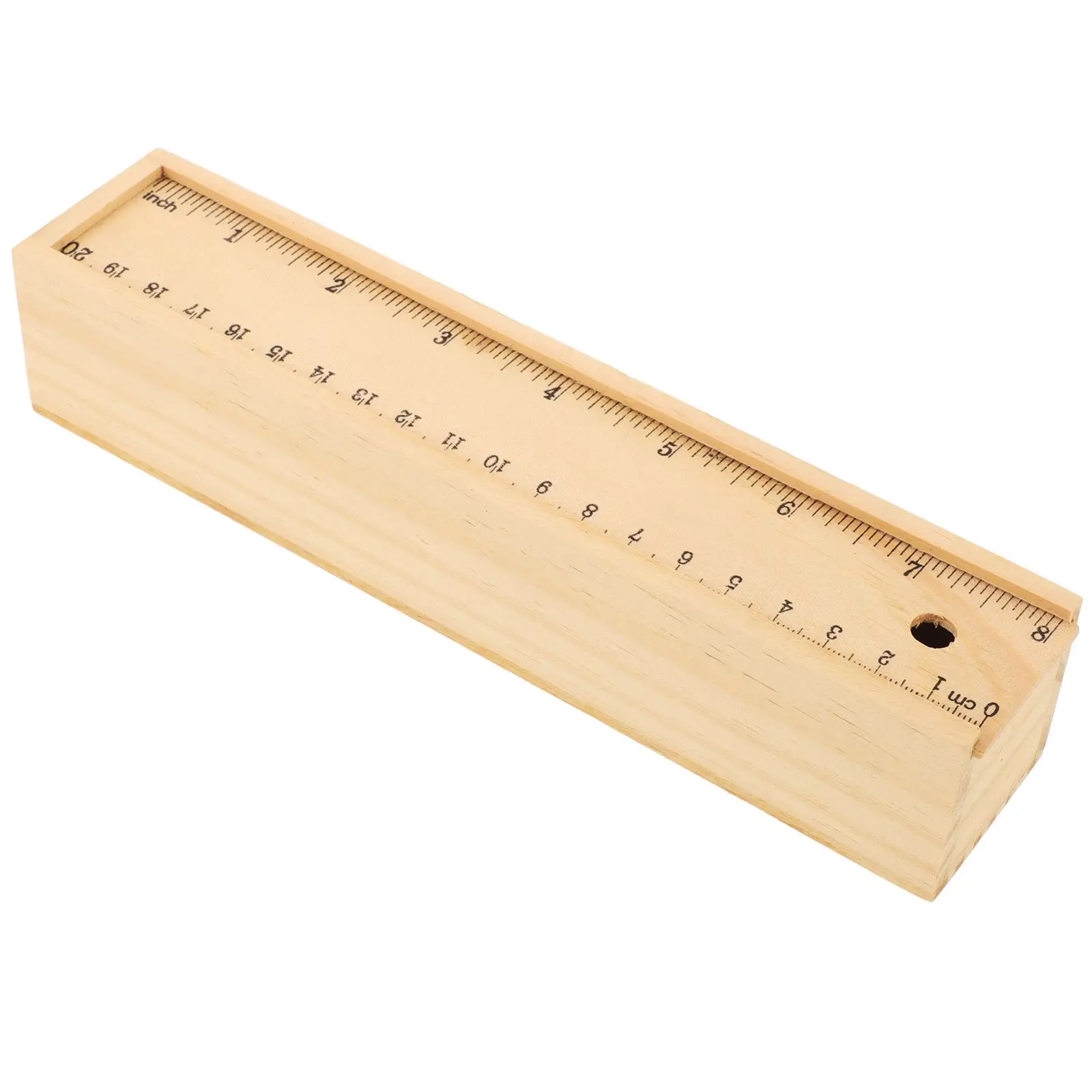 

Wooden Pencil Case Eco-friendly Stationery Box for Kids School Supplies Large Capacity Pen Storage Rectangle Wood Design