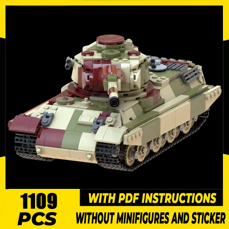 

Military Series Model Moc Building Bricks VK 70.01 Armored CarTechnology Modular Blocks Gifts Christmas DIY Assembly Toys Sets