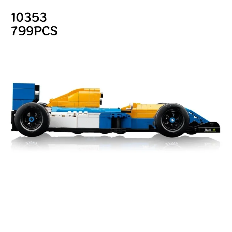 الإبداعية صالح 10353 ويليامز فريق FW14B نيجل مانسل 799 قطعة سيارة زرقاء اللبنات نموذج لعبة الطوب هدايا عيد الميلاد