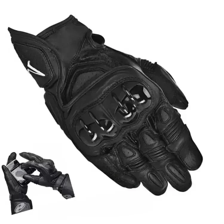 

GPX Motorcycle Gloves Men Cowhide Moto Gloves Racing Motocross Gloves Hard Knuckle Touchscreen Glove For Dirt Bike Moto
