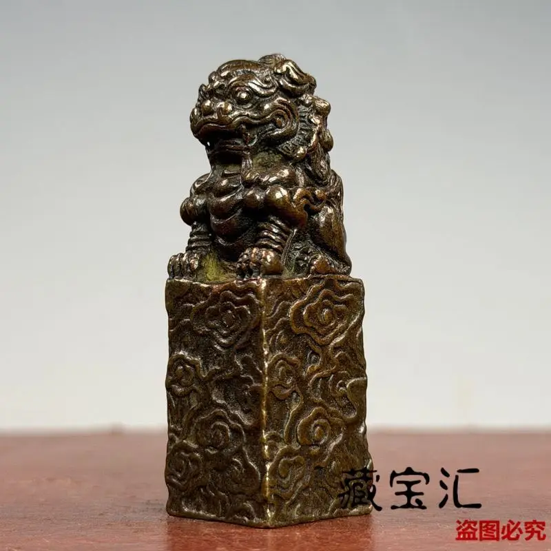 Auspicious clouds and beasts lion Seal Stamp Statue Sculpture Figurines Home Garden Decoration Statues