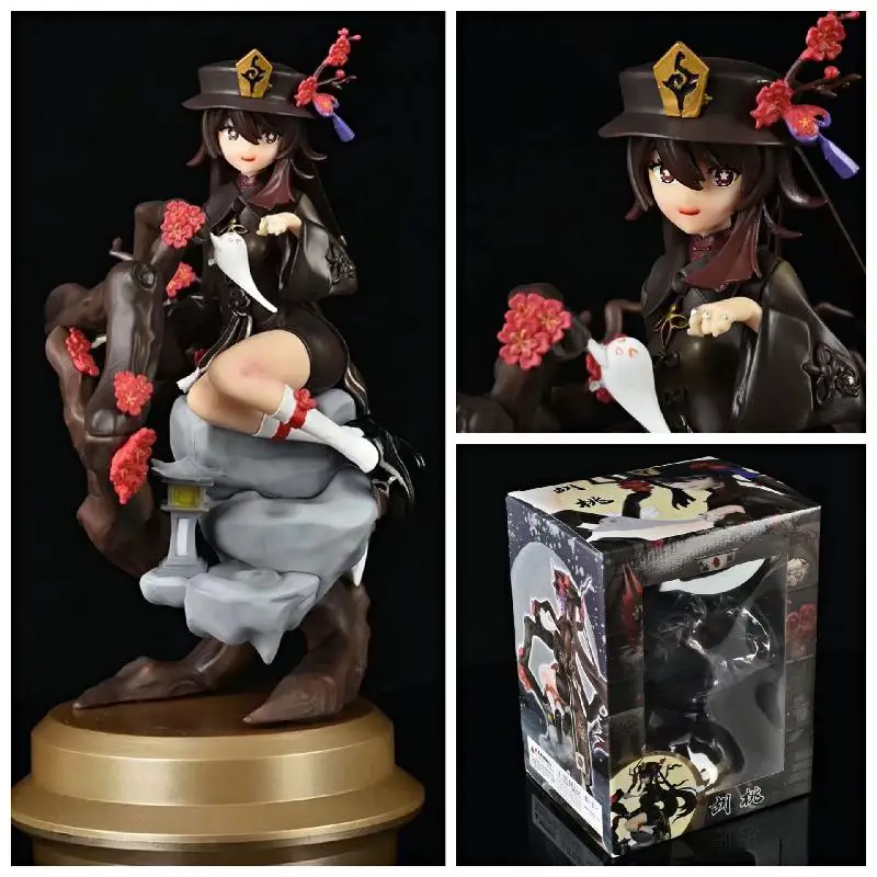 23cm Genshin Impact Anime Peripheral Figures Walnut KATAT Xueqing Meixiang Rebirth Hall GK Color Box Doll Model Collection Gifts