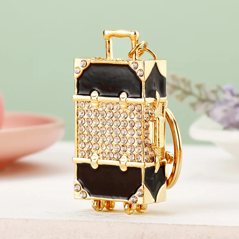 Fashion Diamond Luggage Travel Keychains