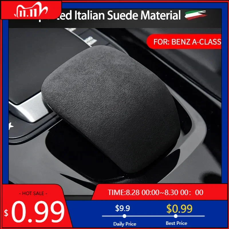 

Interior Stickers For Mercedes-Benz A-Class/CLA-Class/AMG 2019 to Present Alcan tara Gear Shift Knob Cove Car Gearshift Handle P