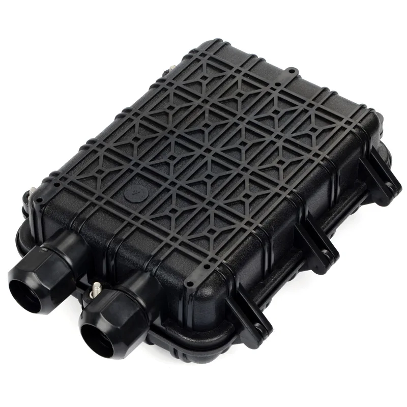 12 Core Optical Fiber Splice Box Horizontal Type Telecom Waterproof FOSC 1 Inlet 1 out Port Joint Closure 24 Core 48