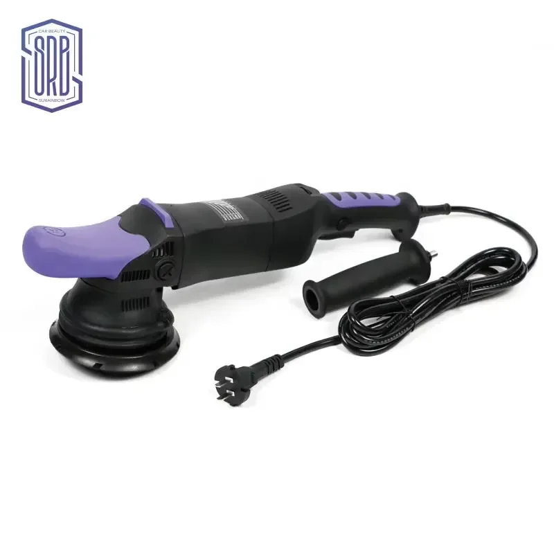 810W Electric Rotary Polisher 5 Inch DA Dual Action Car Waxing Machine Purple T-724 Powerful Auto Detailing Buffer Tool