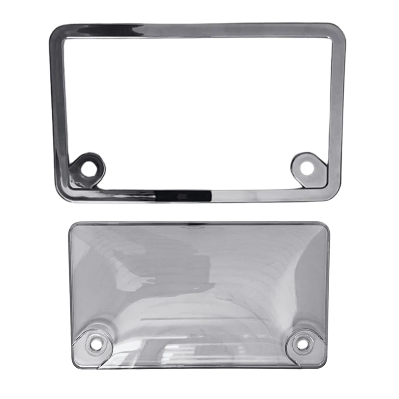 652F Plastic License Plate Frame Motorcycle License Plate Holder for Front & Rear 2 Hole License Plate Covers