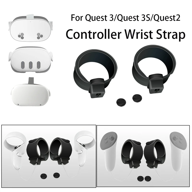 Adjustable Wrist Strap For Quest 3/Quest 3S Handle Strap Anti-Slip Cover Strap Touch Controller Grip For Meta Quest 3