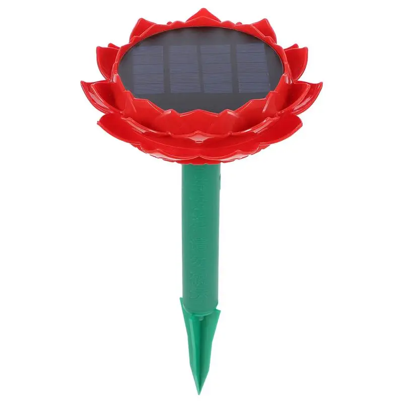 1pc Lotus Waterproof Speaker Buddhist Music Player Outdoor Courtyard Solar Speaker Amp Wireless Powered Plastic Speaker