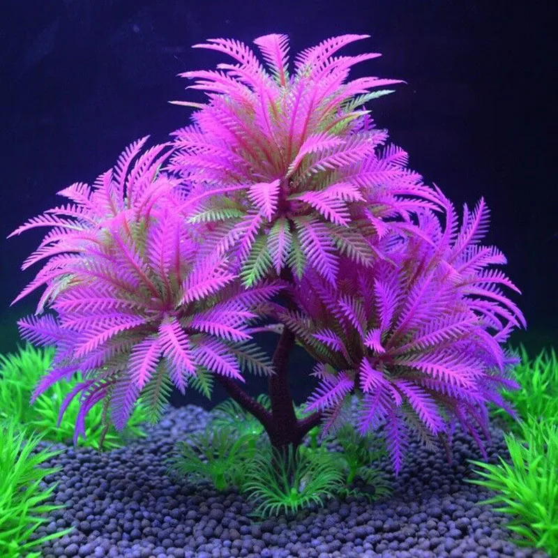 Aquarium Decorative Simulation Plant Aquatic Water Grass Viewing Underwater Artificial Leaves Tree Plants Fish Tank Decoration