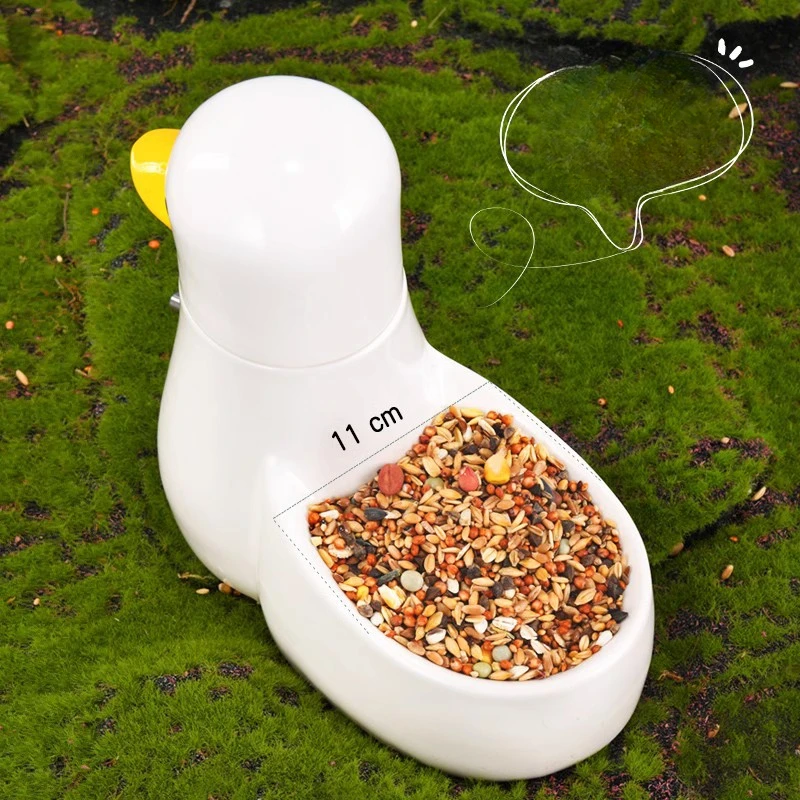 Hamster Kettle Yellow Duck Ceramic Water Bottle Food Basin