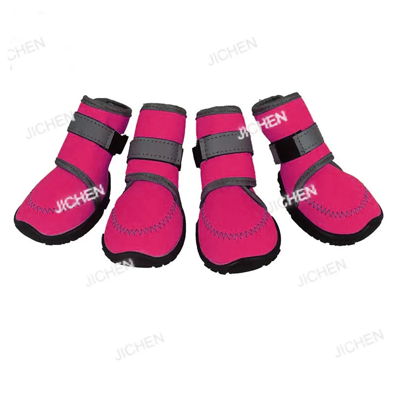 

Neu высокая собака светоотражающая обувь с защитой от брызг резиновая мягкая подошва нескользящая износостойкая дышащая обувь для собак