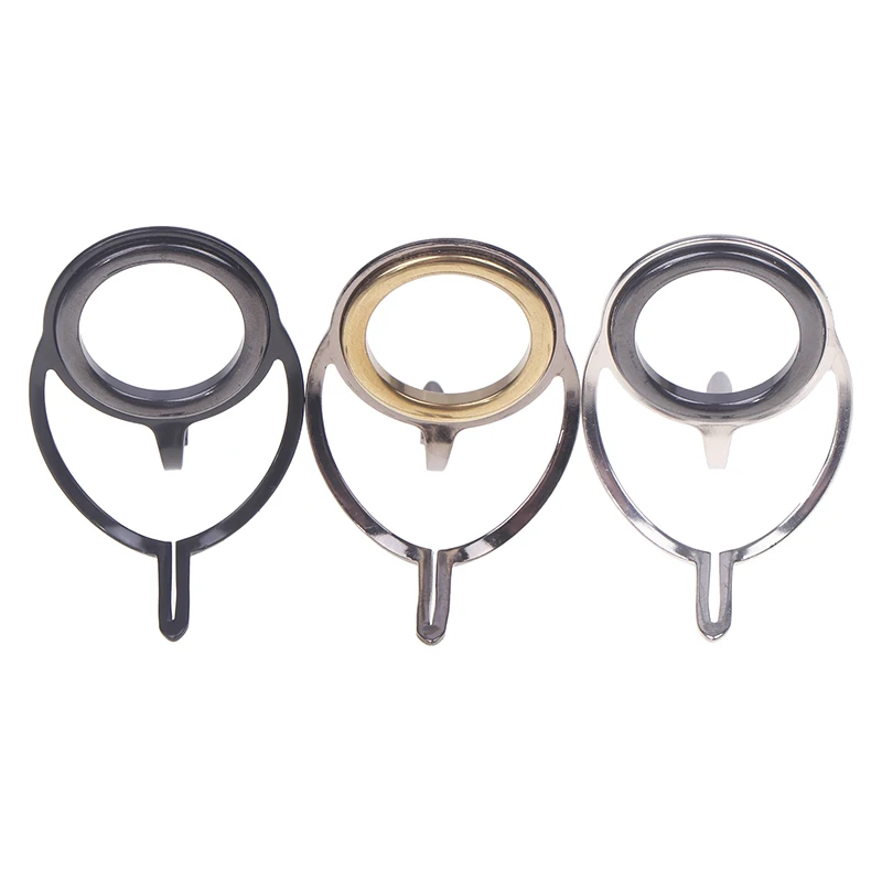 8 قطعة معالجة الصيد الفولاذ المقاوم للصدأ طقم تصليح مجموعة الصيد رود دليل حلقة تلميح قصبة صيد خشبية دائرة حلقة العين دليل سلك حلقة #5