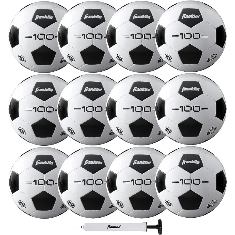 

Soccer Balls - Youth Adult Size 3, 4 + 5 Single Bulk Packs Black White