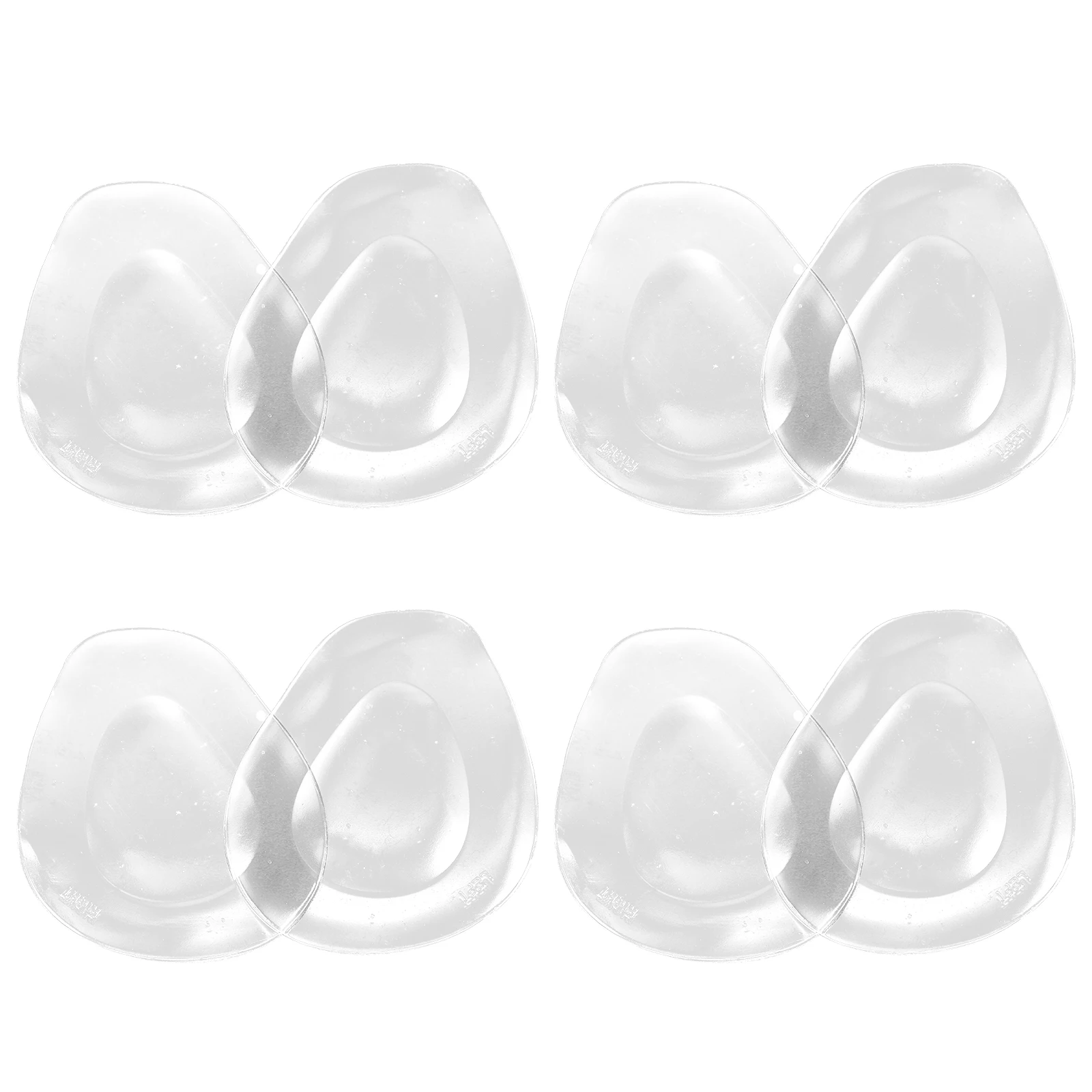 8 pçs bombas femininas palmilha de salto alto antepé almofadas almofada meio tamanho proteção frontal palmilhas metatarso transparente miss