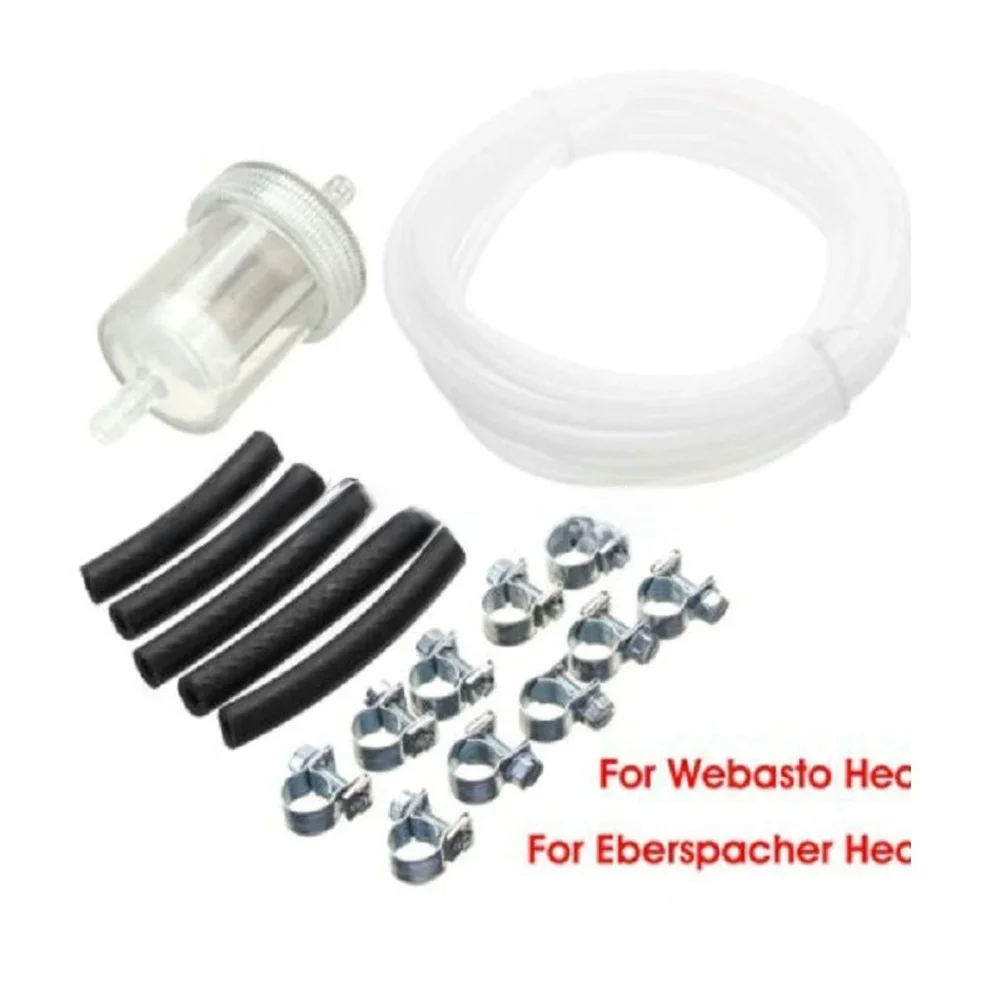 

Fuel Delivery Kit For Diesel Air Heaters Featuring 4m Oil Hose 1 Filter 5 Connectors And 10 Clamps For Webasto Units