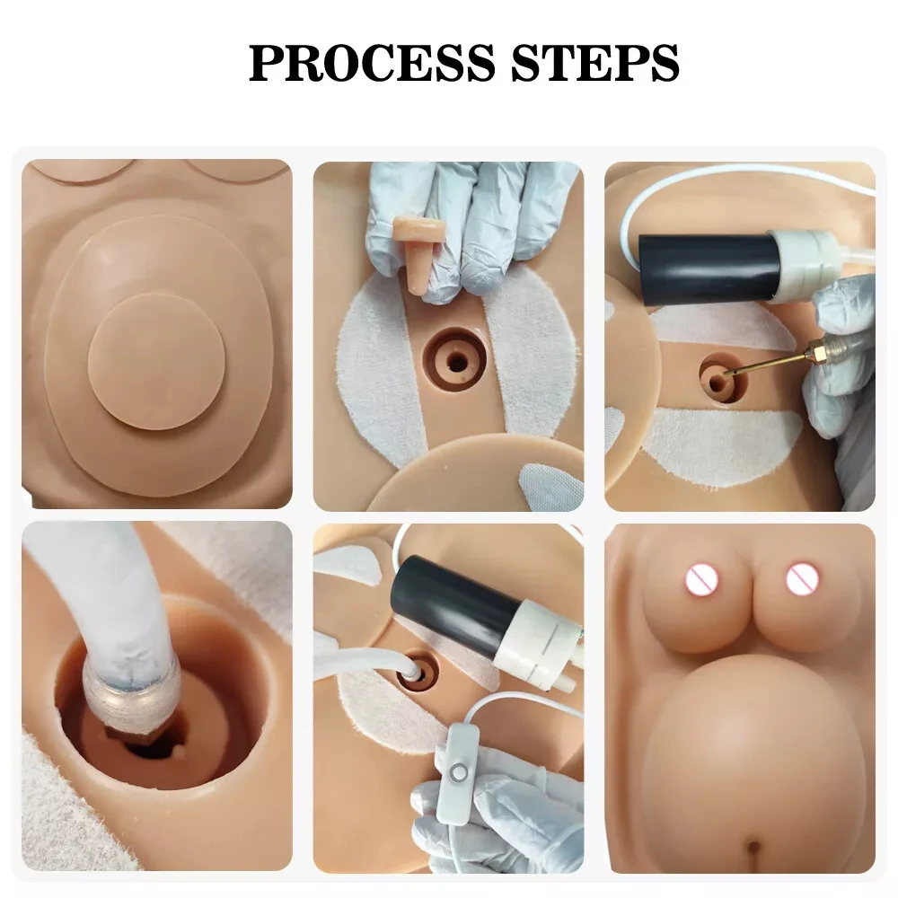 Realistic Inflatable Pregnant Belly With D Cup Boob Pregnancy Tummy Cosplay Costume Film Props Crossdressing Cosplay