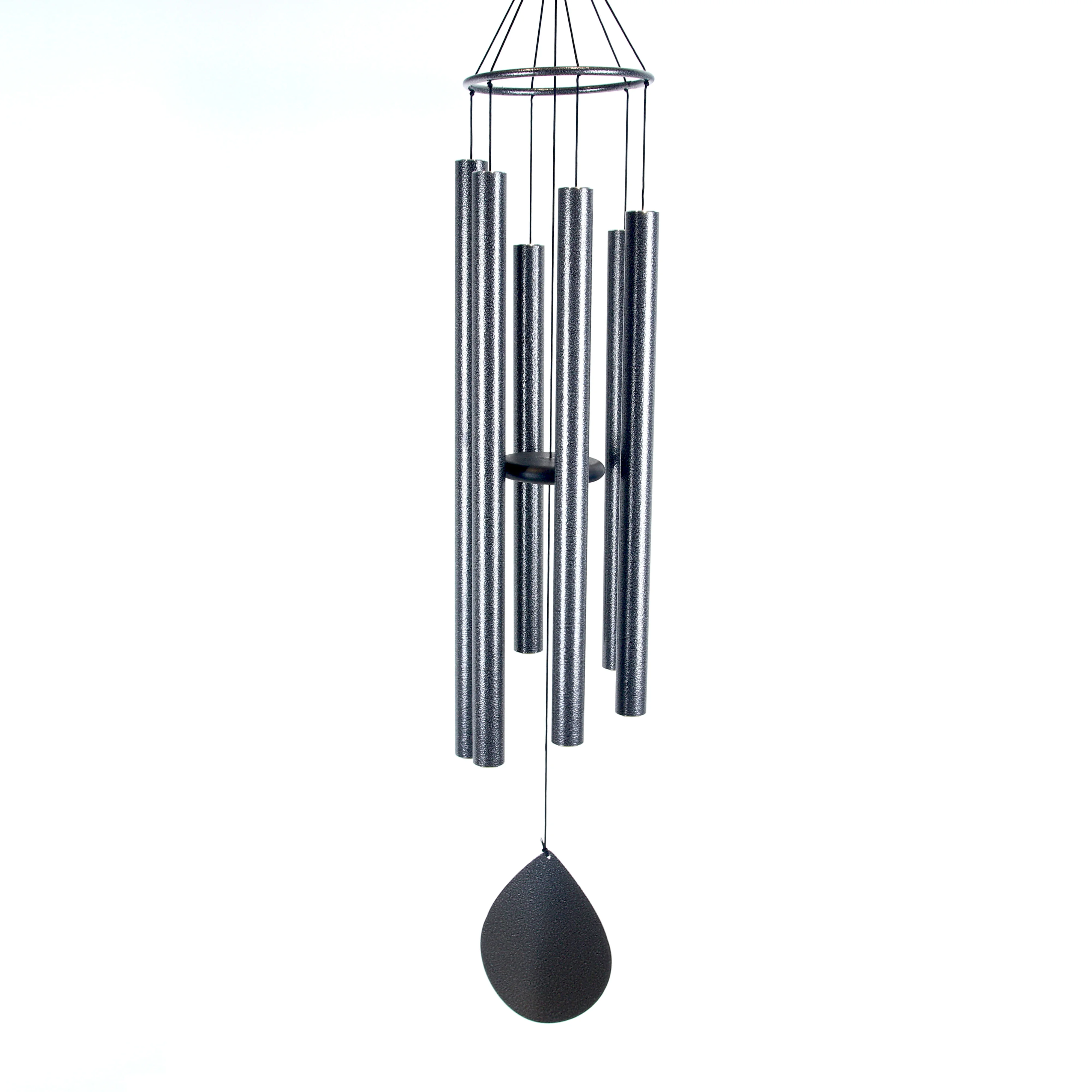 

Top Fashion Om Wind Chime 50-Inch Folding Iron Chakra LED Solar Upgrade Natural Bamboo Copper Wood Glass Outdoor Garden Indoor