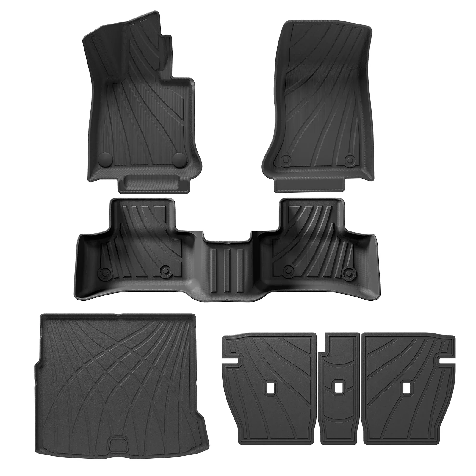 For Benz GLC 2023 Car Trunk Mat TPE Car Floor Mats All Weather Rear Trunk Pad Cargo Liner Seat Back Anti Dirty Pads