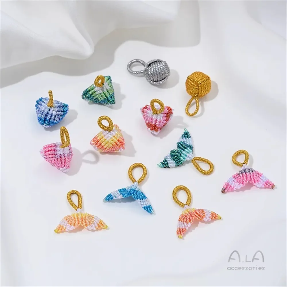 Dragon Boat Festival Zongzi Multicolored Rope Handwoven Drip Bracelet Bracelet DIY Accessories Material Fishtail Hanging Pendant