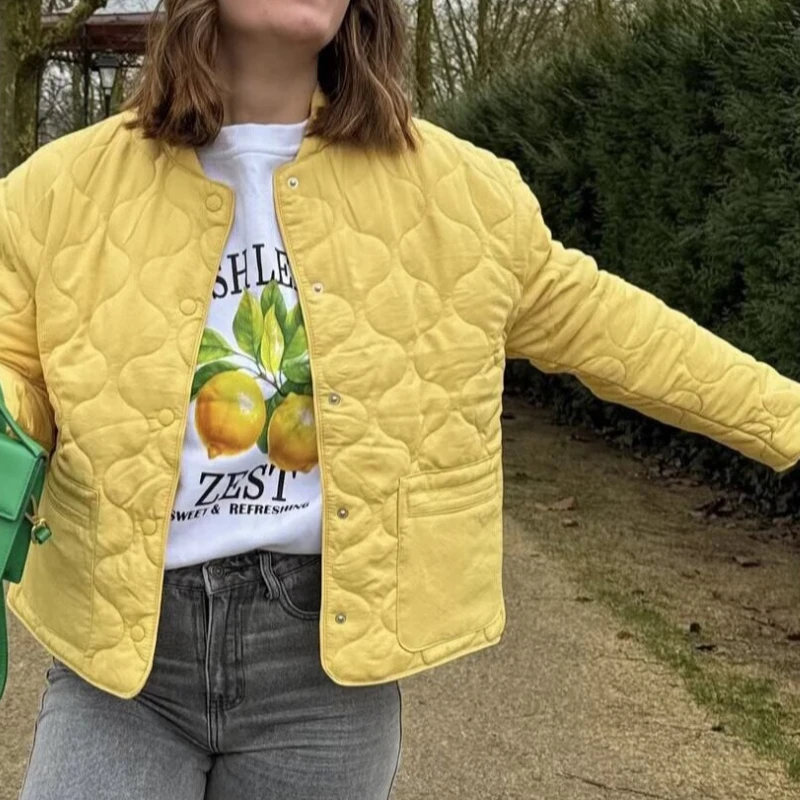 

New Women's Loose Stitch Cotton Jacket, Lightweight and Loose Top for Outerwear