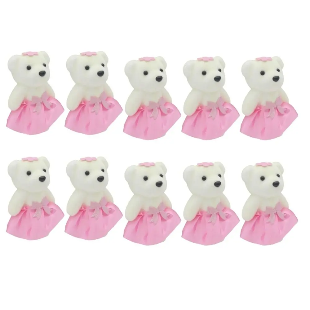 10 unids/set oso de espuma juguetes de espuma de peluche muñeca de peluche Animal Mini oso ramo de flores dibujos animados 10cm muñeca de ramo de dibujos animados