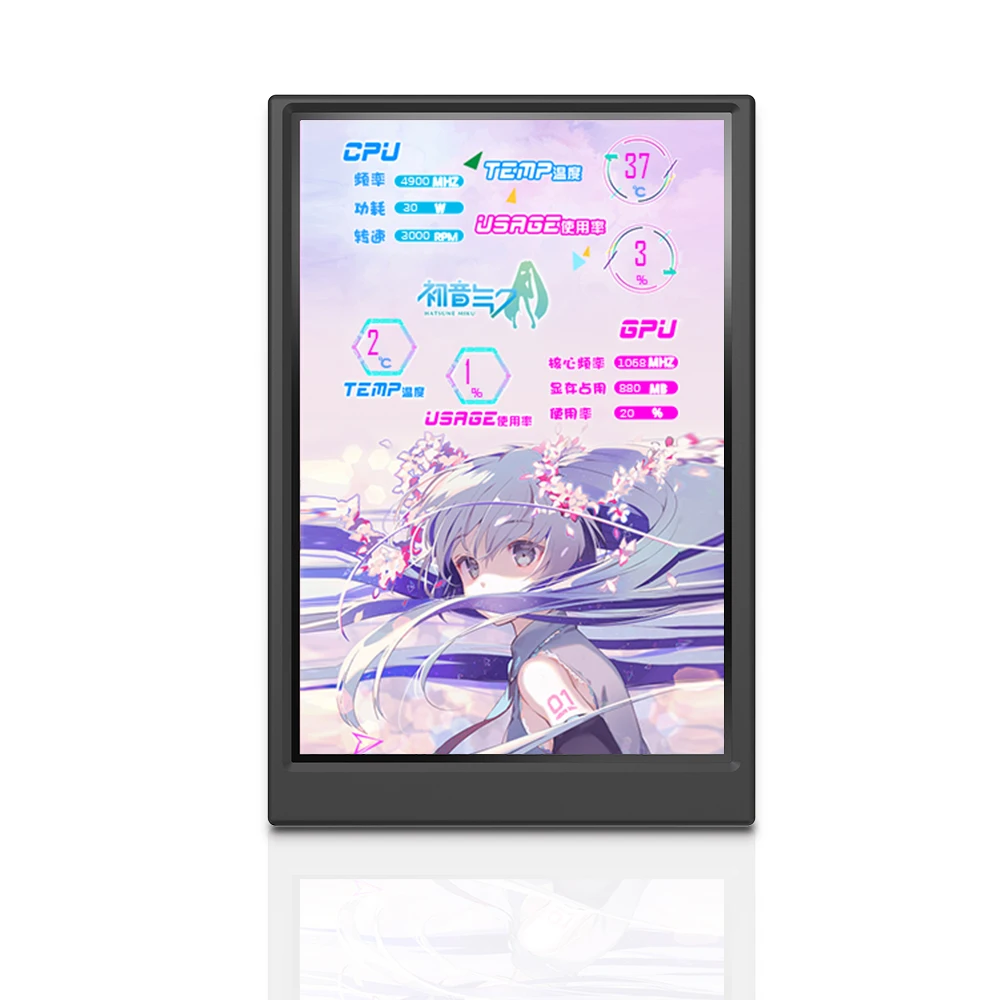 3.5 Inch IPS Type-C Secondary Screen Computer CPU GPU RAM HDD MonitorUSB Display For Freely AIDA64 mini monitor