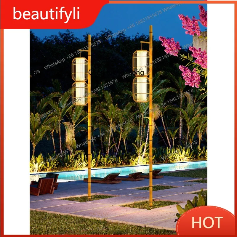 

L6080 Outdoor waterproof courtyard high pole lamp B & B scenic outdoor garden park garden street lamp