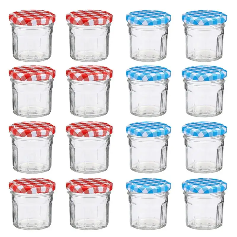 12 Pcs Glass Bottle Sealed Jar Candy Pot Canisters Mason Jar Pudding Containers With Lids Food Storage Coarse Cereals Canning