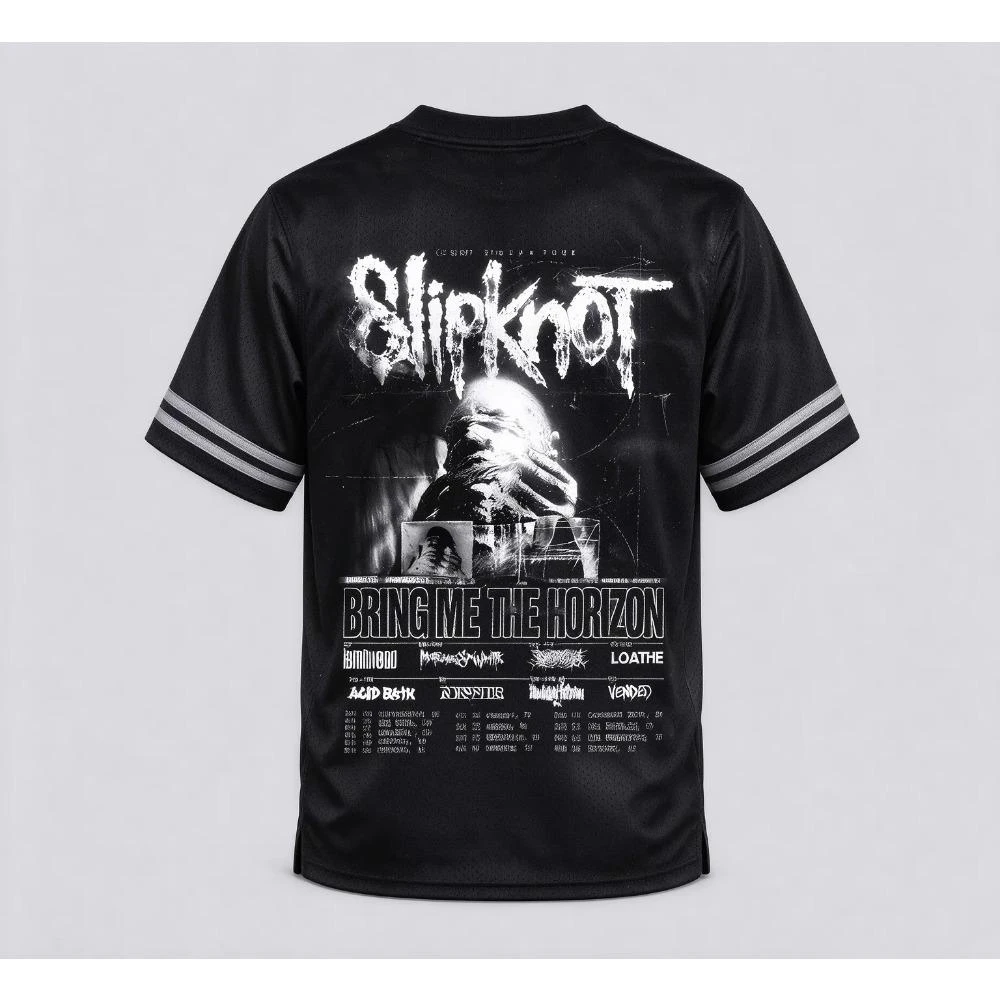 Slipknot Rock Sicest Stadium Tour 2027 Tour Date Merch Football Jersey Grunge Band Lineup Suitable for Both Adults and Children