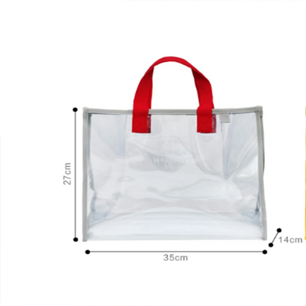 Transparent PVC hand swimming bag, portable clothing storage bag, fashionable beach bag, travel bag