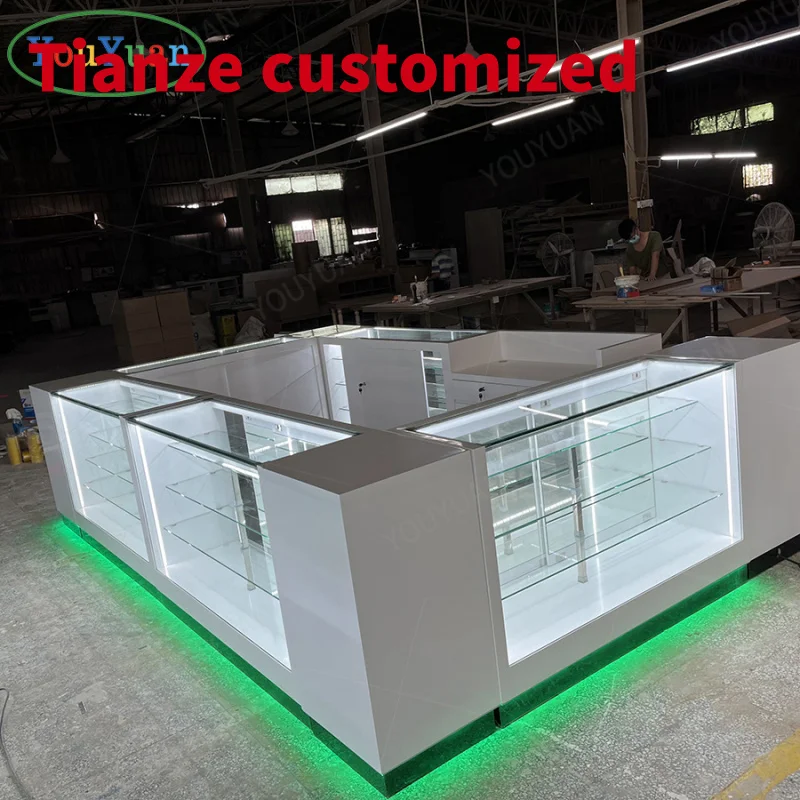 

(customized)Directly Smoke Shops Factory Supplies Sale Display Cases Showcase Cabinet Kiosk Shopping Mall