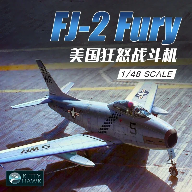 

Сборочная модель Kitty Hawk 1/48 KH80155 American FJ-2 FJ-2 Fury Fighter - Комплект модели самолета