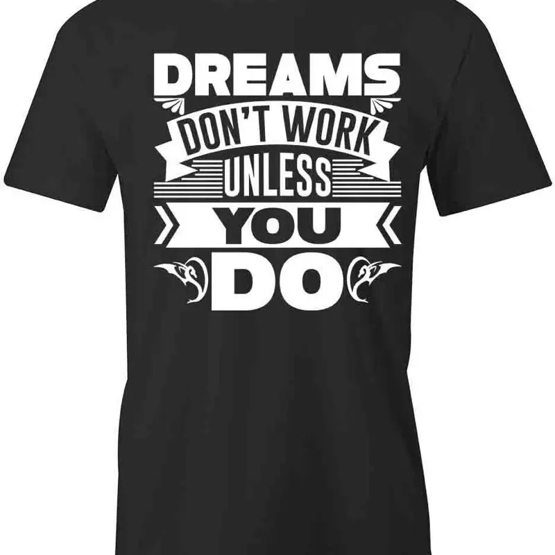 

Футболка DREAMS DON'T WORK UNLESS YOU DO, хлопковая S1BSA180