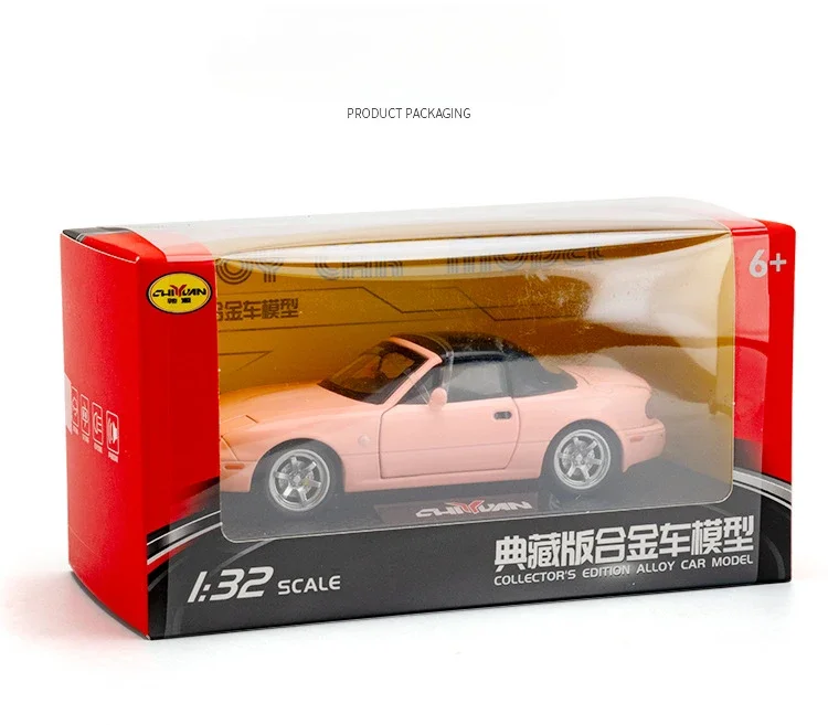 1:32 Mazda MX5 MX-5 Supercar Alloy Die Cast Toy Car Model Sound and Light Pull Back Children's Toy Collectibles Birthday gift