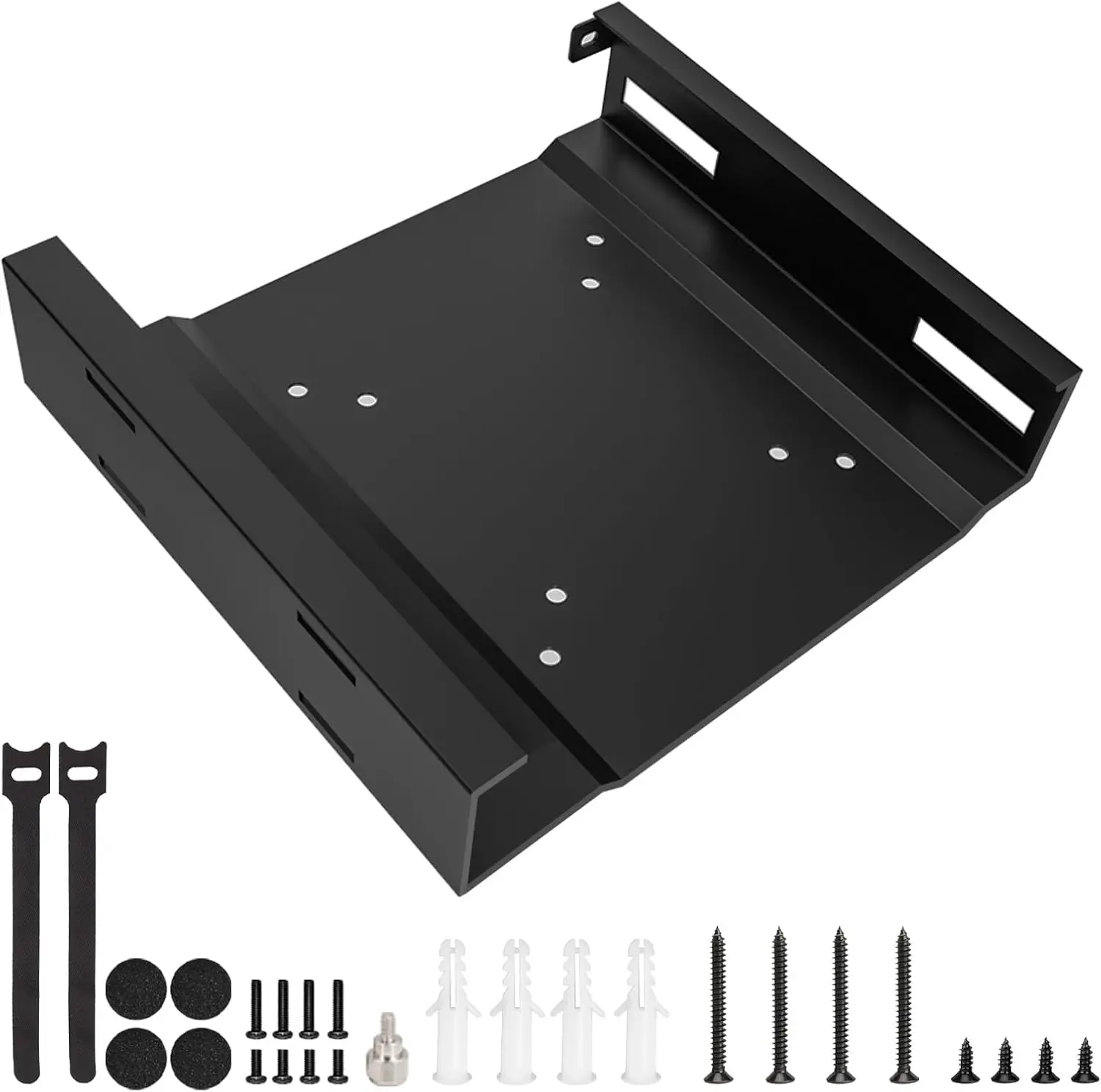 Universal Mini PC Mount for Micro Form Factor Computers, Wall VESA and Under Desk Mount, Compatible with Various Models
