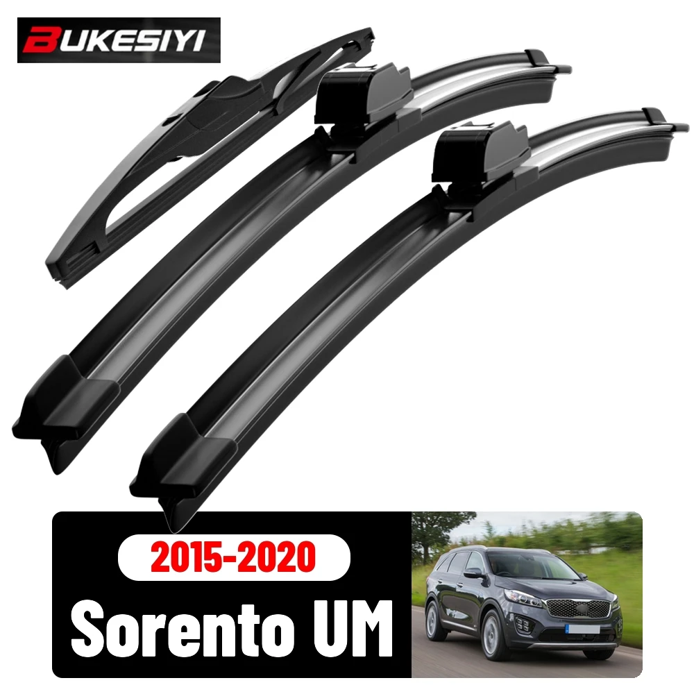 Front & Rear Wiper Blades Set For KIA Sorento MK3 2015-2020 2016 2017 2018 2019 Silent Windscreen Wipers Accessories 26